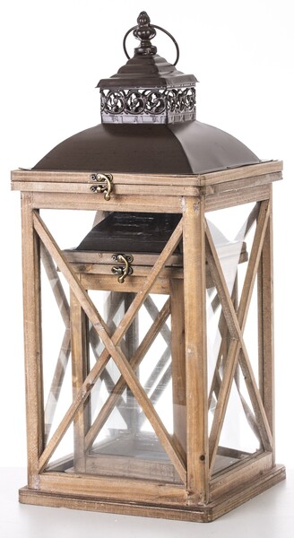 Andalouse, drewniany lampion / latarenka, kpl.2szt 