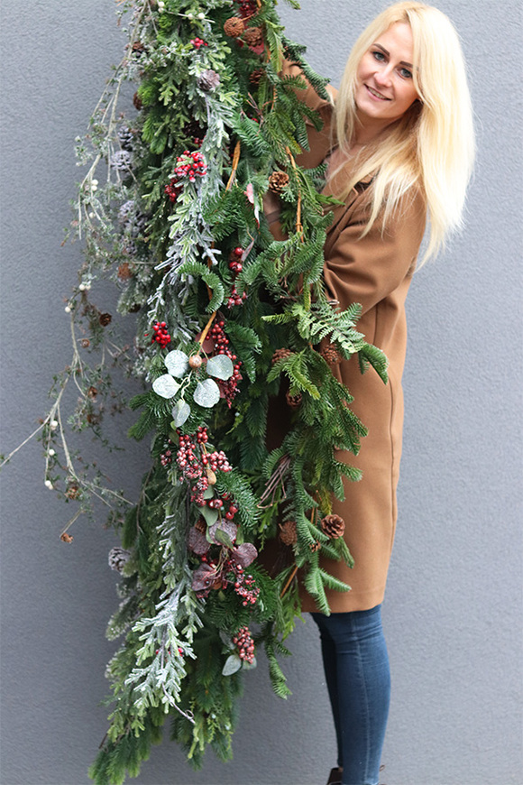 girlanda zielona iglasta, Zima