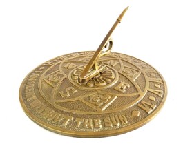 Astronomia, ogrodowy mosiężny zegar słoneczny, śr.20cm