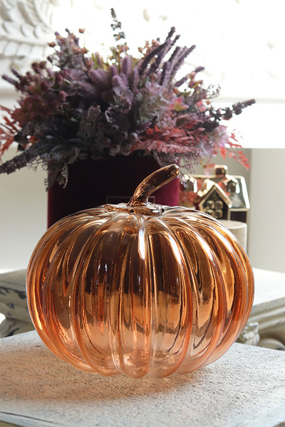 Glass Pumpkin, dekoracyjna dynia szklana	
