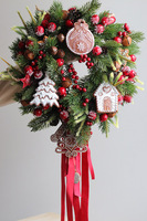 Gingerbreads, świąteczny wianek na drzwi