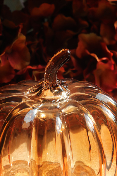 Glass Pumpkin, dekoracyjna dynia szklana	