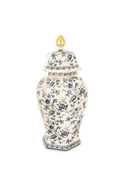 Imperial Blue, amfora pojemnik z pokrywką B, wym.47x21cm