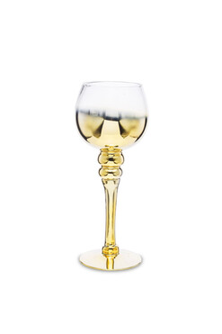 Montrachet Gold B, złoty świecznik kielich, wys.25cm