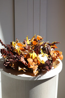 Boho Pumpkins, dekoracyjny wianek ze stabilizowanych roślin, śr.40cm