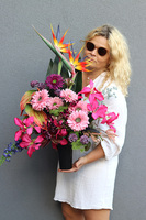 Pink Lerte, bukiet nagrobny we wkładzie, dł.72cm