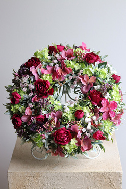 Martyna, kwiatowy wianek na drzwi, śr.30cm