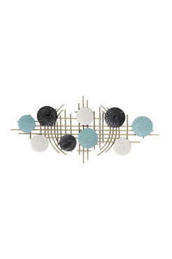 Turkus Modern, metalowa dekoracja ścienna, wym.49x107cm