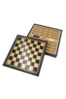 Italfama N001, ekskluzywne szachy mosiężne z warcabami