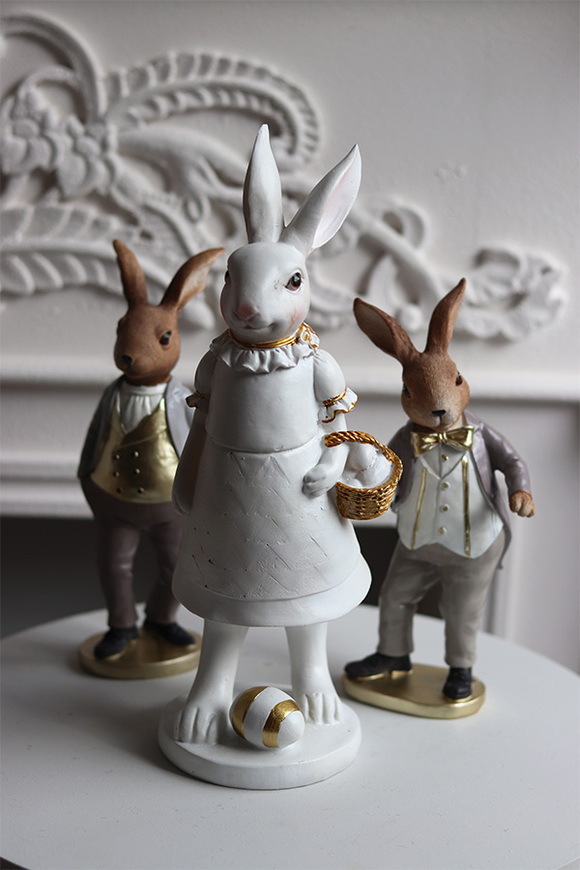 Bunny Gentleman, figurka wielkanocna zajączek	