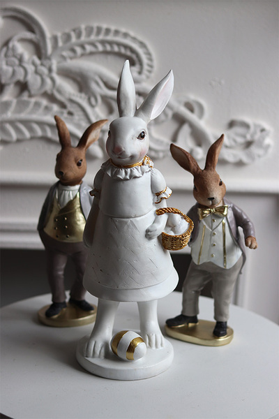 Bunny Gentleman, figurka wielkanocna zajączek	