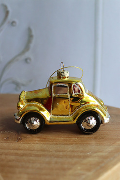 OD RĘKI Automobil, szklana bombka bożonarodzeniowa, autko, wym.7.4x11x5cm