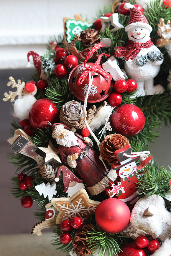 Święta u Izy, świąteczny wianek dekoracyjny