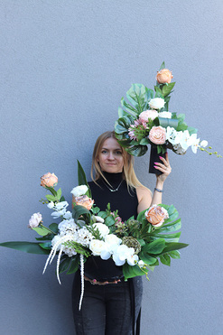 Elwira, komplet dekoracji nagrobnych, kompozycja + bukiet