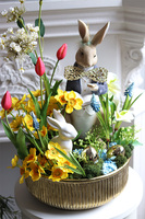 Królik Piotruś, stroik wielkanocny z zajączkiem Gentleman