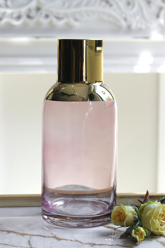 Rosa Del Rey B, różowy szklany wazon