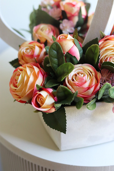 Róże dla Mamy, flowerbox serce z różami