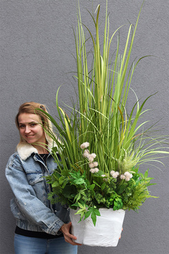 Zielona Garea, dekoracja z trawami do twojej donicy, wys.145cm 