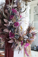 Subtelle Pinkita, wianek boho na obręczy, śr.40cm