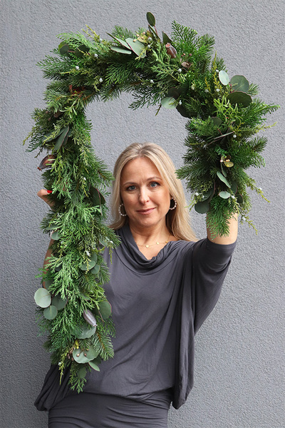 Siła Natury, zielona girlanda na kominek, dł.100cm