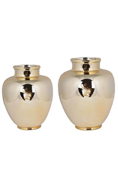 GlamGold, ceramiczny wazon, A, wym.21x21x26.5cm