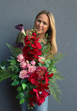 Otelia, bukiet nagrobny we wkładzie, dł.88cm