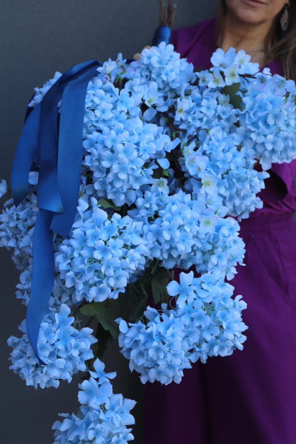 Blue Hydrangea, komplet dekoracji nagrobnych