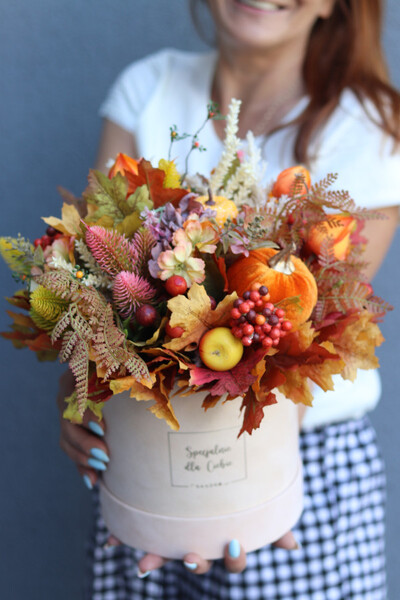 Moko Autumn 2, welurowy flowerbox jesienny