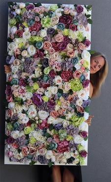 duża kwietna rama jednostronna, Walencja, wym.148x76cm