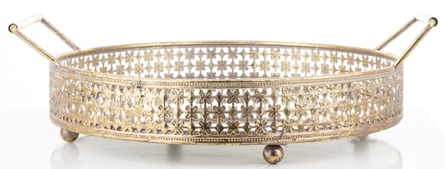 Indie Gold D, taca lustrzana w stylu retro, wym.10x35x30cm