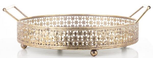 Indie Gold D, taca lustrzana w stylu retro, wym.10x35x30cm 