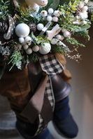 Scandi Laponia, świąteczny wianek z reniferem, śr.42cm