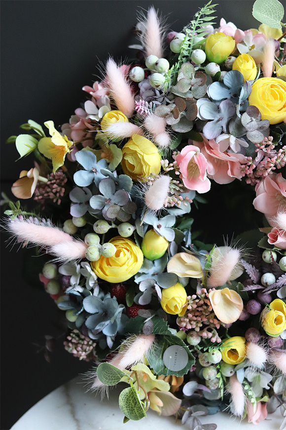 Easter Pastels, wiosenny wianek dekoracyjny