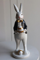 Bunny Cottage Gold, figurka wielkanocna zajączek