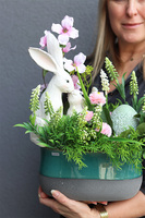 Zajęcza Rodzinka, stroik wielkanocny z zajączkami