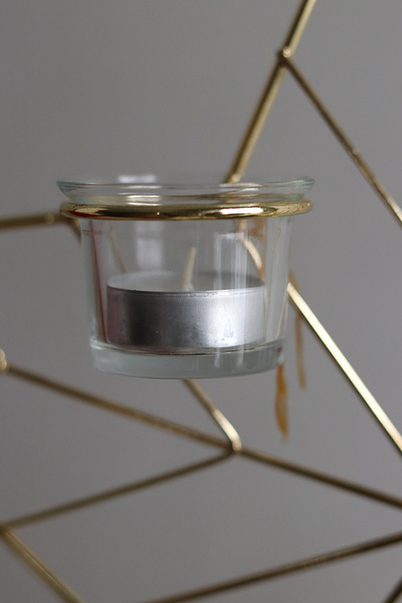 Star Golden Bird, świąteczny stroik na świeczniku	