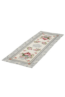 Rose Palace Grey, bieżnik gobelinowy, 100x38cm 