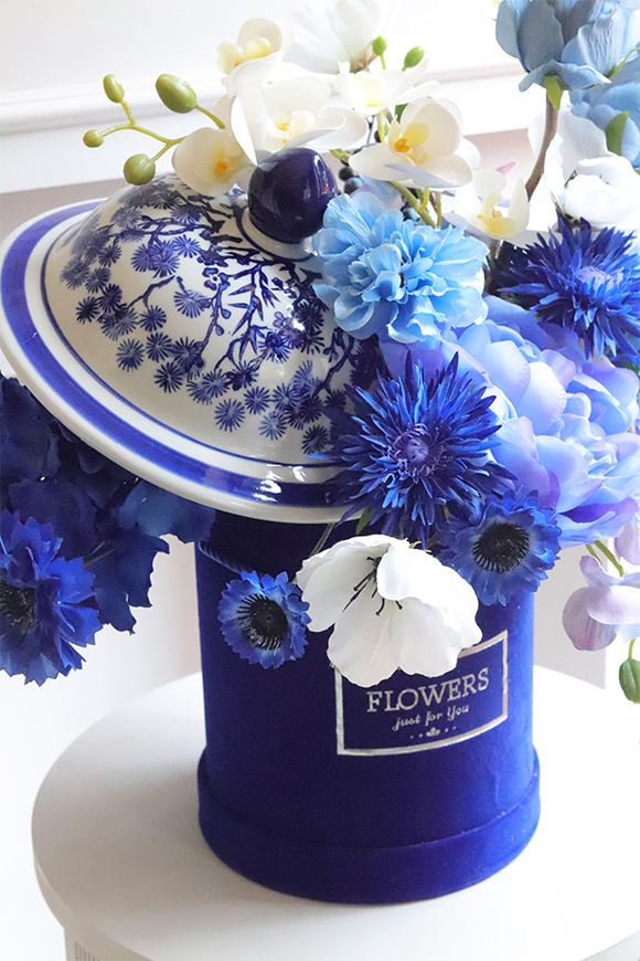 Busan Navy, flowerbox welurowy