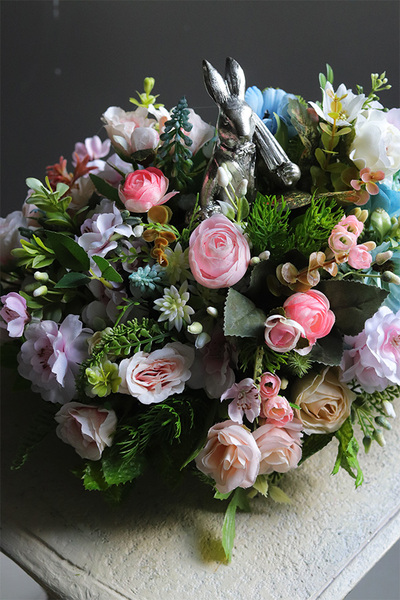 Zajączek na Łące, stroik wielkanocny