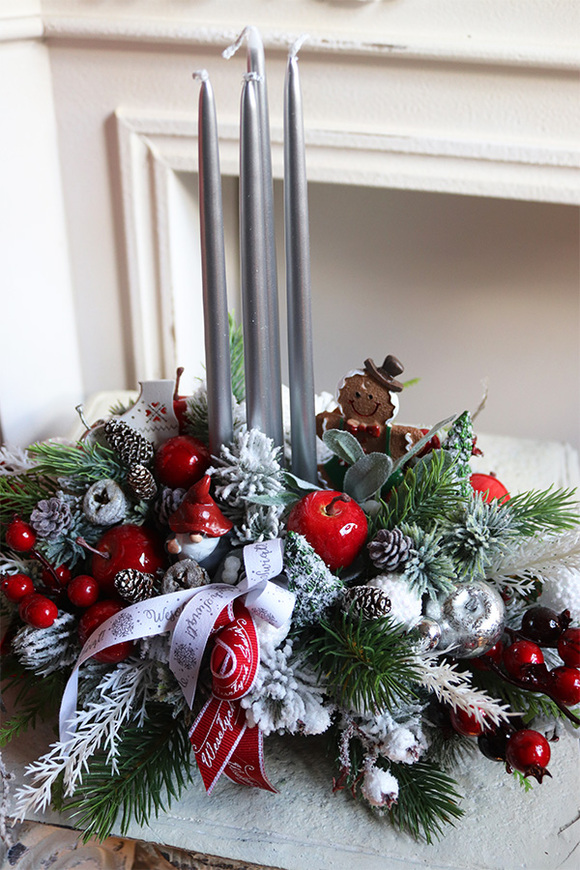 Klasyka Ginger, świąteczny stroik adwentowy