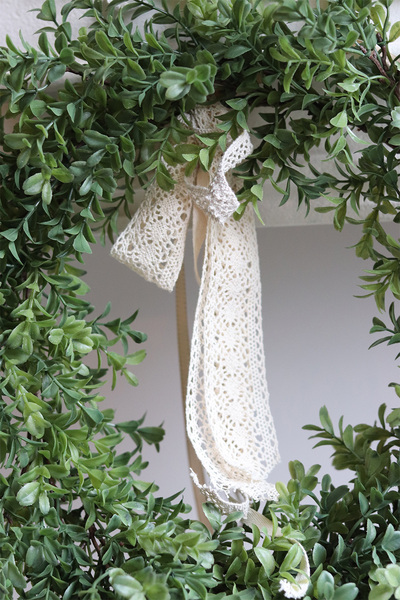 zielony wianek bukszpanowy Herda