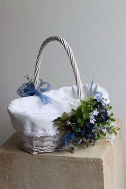 Niebieska Chmurka, dekorowany koszyczek wielkanocny, wys.30cm 