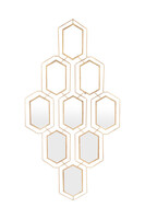  lustro Honey w złotej ramie