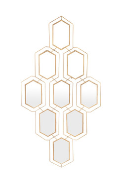lustro Honey w złotej ramie, wym.156x81cm