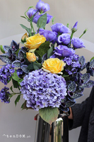 Letnie Fiolety, bukiet w wazonie