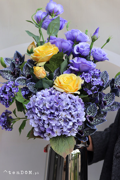 Letnie Fiolety, bukiet w wazonie