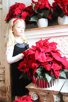 Gwiazda Betlejemska Silvereo, wysokiej jakości sztuczna roślina