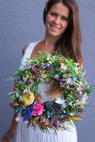 Kolorato, wianek z ptaszkiem, śr.33cm