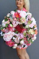 Bella Pink&Morela, duży wianek dekoracyjny