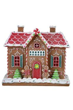 Gingerbread House K, świąteczny domek z piernika LED, wym.31.5x17x25.5cm